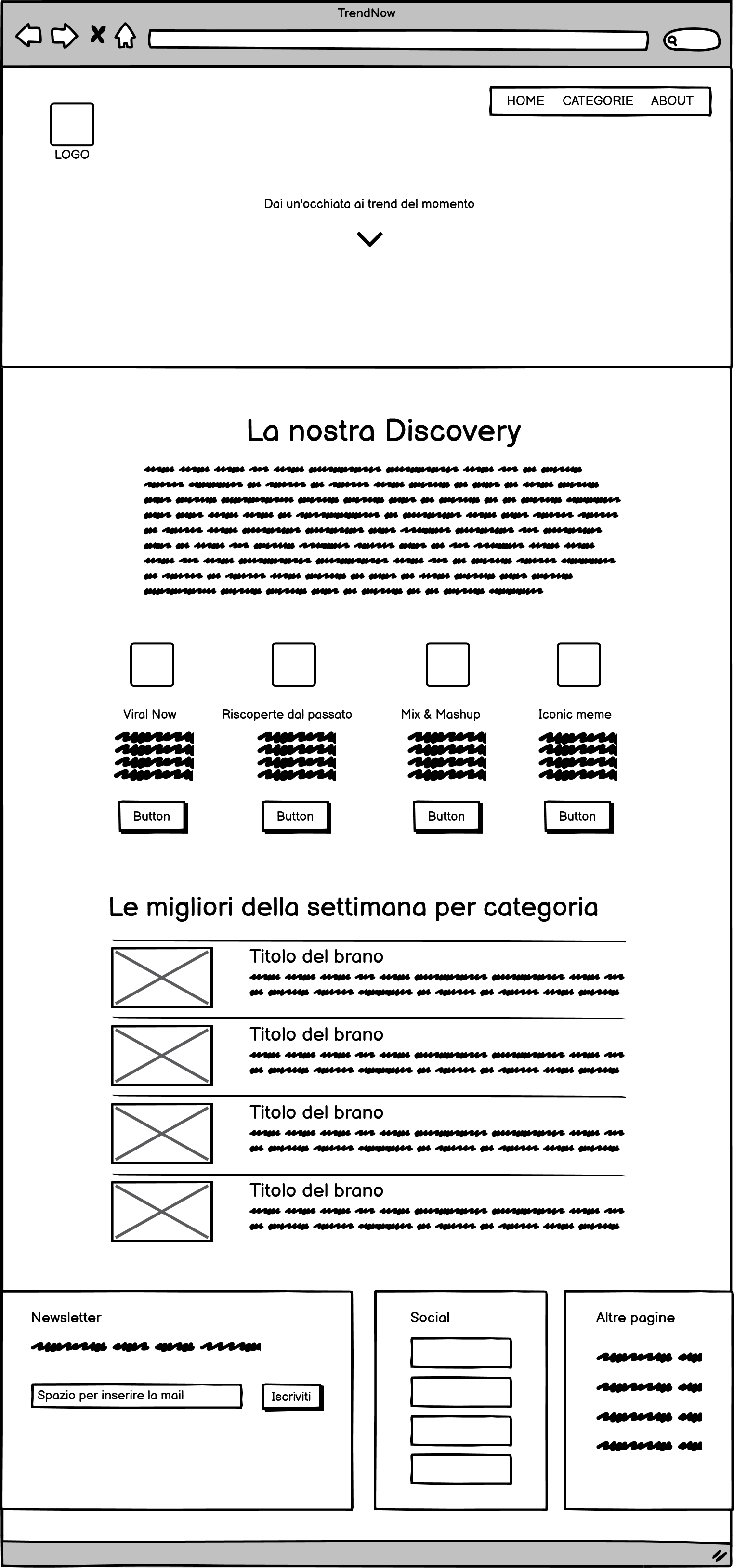 wireframe homepage